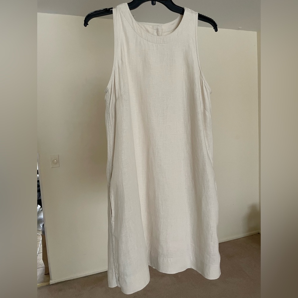 JCrew size S 100% linen and 100%coton lining dress